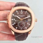 Copy Swiss Patek Philippe Aquanaut Travel Time Rose Gold Brown Watch_th.jpg